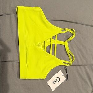 ZYIA Bright Yellow Strappy Sports Bra